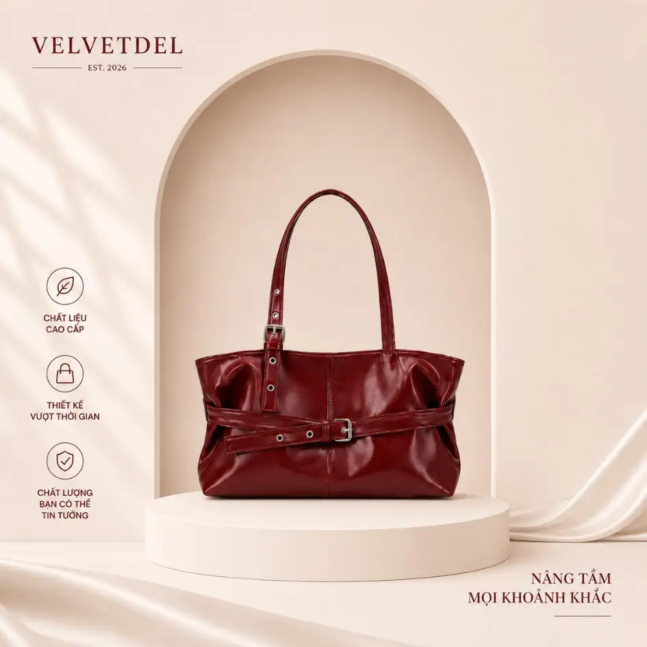 Túi Xách Da Nữ Cao Cấp Công Sở Velvetdel D005 1 Túi Xách Da Nữ Cao Cấp Công Sở Velvetdel D005