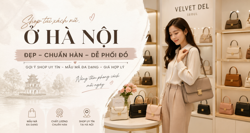 Shop Túi Xách Nữ Ở Hà Nội Đẹp Chuẩn Hàn, Dễ Phối Đồ 2026 10 Túi xách nữ ở Hà Nội