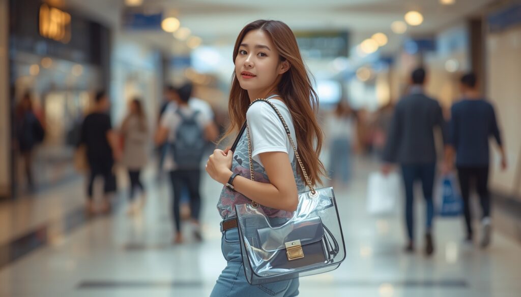 Túi Đeo Chéo Nữ Trong Suốt: Xu Hướng Của Giới Trẻ 1 Túi đeo chéo nữ trong suốt phong cách thời trang hiện đại dành cho giới trẻ