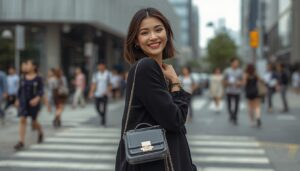 Cách phối đồ với túi đeo chéo trong suốt